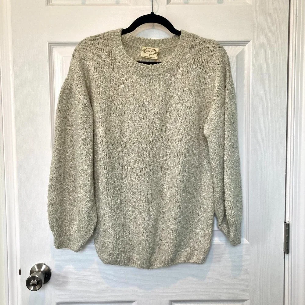 Joyfolie Mia Joy Olissa Sweater in Stone, Women's size S **NWT** - Picture 2 of 6